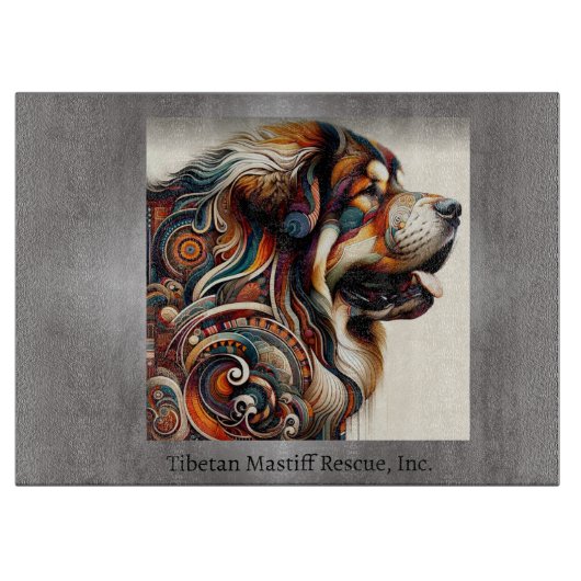 Kleurrijke TM Head Cutting Board Snijplank (Voorkant)