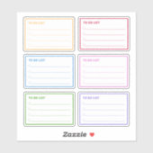 Kleurrijke to do lijst dagelijkse planner sticker (Vel)