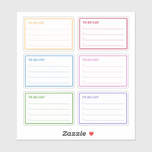 Kleurrijke to do lijst dagelijkse planner sticker (Vel)