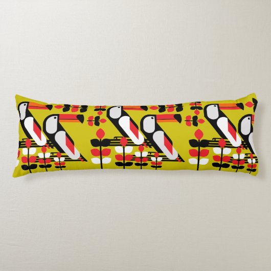 Kleurrijke Toekan Kunst Lichaamskussen (Voorkant)