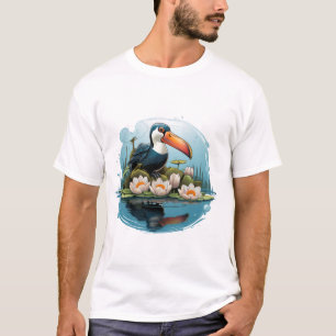 Kleurrijke Toekan Natuur Illustratie. T-shirt