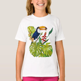 Kleurrijke Toekan Waterverf Tropische Vogel T-shirt