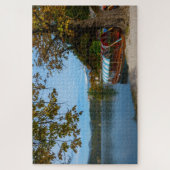 Kleurrijke toeristenboten in het Bodenmeer in herf Legpuzzel (Verticaal)