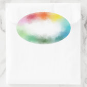 Kleurrijke toevoegen Jouw tekst Abstracte lege Sja Ovale Sticker (Tas)