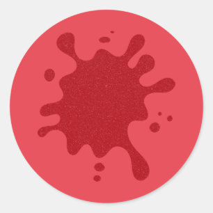 Kleurrijke Tomaat-Rode Spetters Ronde Stickers – A