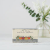 Kleurrijke tomaten basiskaarten voor kokoscatering visitekaartje (Staand voorkant)