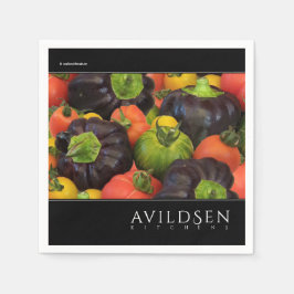 Kleurrijke tomaten en Paarse Bell Pepper Medley Servet