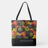 Kleurrijke tomaten en Paarse Bell Pepper Medley Tote Bag (Voorkant)