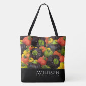 Kleurrijke tomaten en Paarse Bell Pepper Medley Tote Bag (Achterkant)
