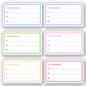 Kleurrijke Top Prioriteiten Dagelijkse Planner Sticker (Voorkant)