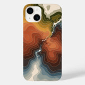 Kleurrijke Topografische Kaart Print Case-Mate iPhone Case (Achterkant)
