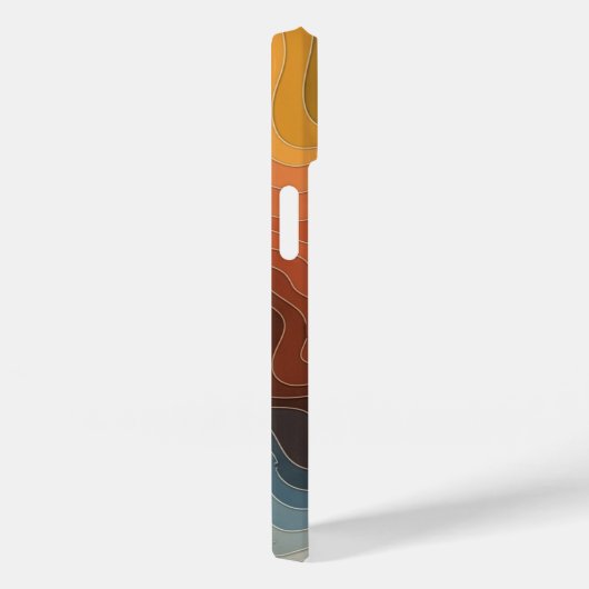 Kleurrijke Topografische Kaart Print Case-Mate iPhone Case (Achterkant / Rechts)