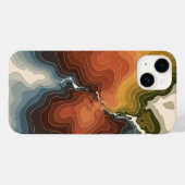 Kleurrijke Topografische Kaart Print Case-Mate iPhone Case (Achterkant (horizontaal))