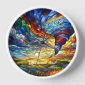 Kleurrijke Tornado Glas in lood Art (Voorkant)