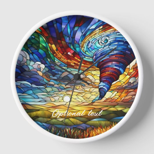 Kleurrijke Tornado Glas in lood Art (Voorkant)