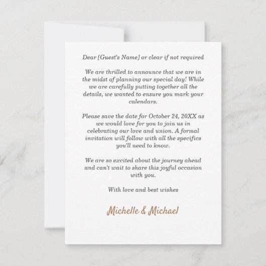 Kleurrijke Tortelduifjes, sla de datum op Notitiekaartje (Achterkant)