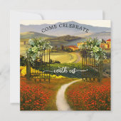 Kleurrijke Toscaanse uitnodiging tot het uitzenden (Voorkant)