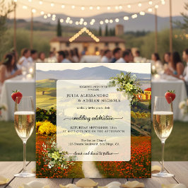 Kleurrijke Toscaanse uitnodiging tot het uitzenden