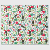 Kleurrijke Toscanen tropische bloemen patroon Cadeaupapier (Vlak)