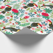 Kleurrijke Toscanen tropische bloemen patroon Cadeaupapier (Hoek)