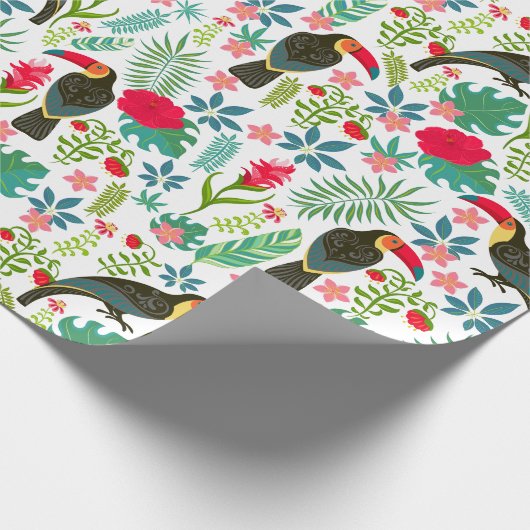 Kleurrijke Toscanen tropische bloemen patroon Cadeaupapier (Hoek)