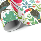 Kleurrijke Toscanen tropische bloemen patroon Cadeaupapier (Rol Hoek)