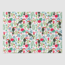 Kleurrijke Toscanen tropische bloemen patroon Tissuepapier