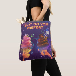 Kleurrijke tote met motiverend ijs  bag