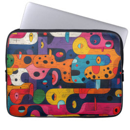 Kleurrijke Totems badmat Laptop Sleeve