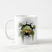 Kleurrijke Toucan Kijkend Door Wandportaal Koffiemok (Links)