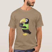 Kleurrijke Toucan-projectielen in groen rood geel T-shirt (Voorkant)