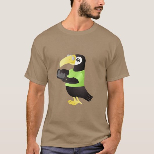 Kleurrijke Toucan-projectielen in groen rood geel T-shirt (Voorkant)