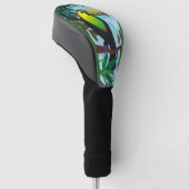Kleurrijke Toucan Tropisch Regenwoud Driver Golfheadcover (Schuin)