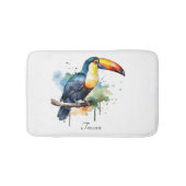 kleurrijke touroperator die op een tak zit badmat (Voorkant)