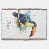 kleurrijke touroperator die op een tak zit deken (Voorkant)