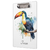 kleurrijke touroperator die op een tak zit klembord (Links)