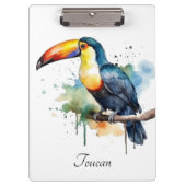 kleurrijke touroperator die op een tak zit klembord (Voorkant)