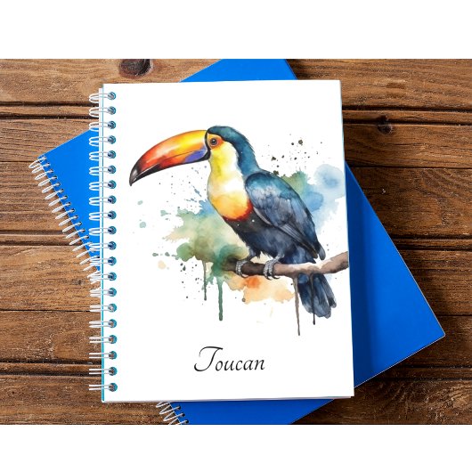 kleurrijke touroperator die op een tak zit notitieboek