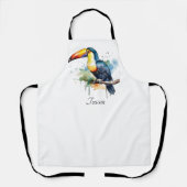 kleurrijke touroperator die op een tak zit schort (Voorkant)