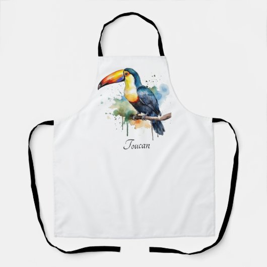 kleurrijke touroperator die op een tak zit schort (Voorkant)