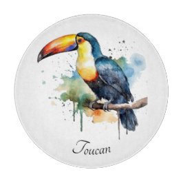 kleurrijke touroperator die op een tak zit snijplank