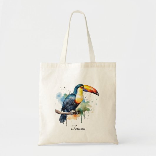 kleurrijke touroperator die op een tak zit tote bag (Voorkant)