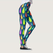 Kleurrijke traanval, regendruppelpatroon leggings (Rechts)