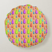 Kleurrijke traanval, regendruppelpatroon rond kussen (Achterkant)