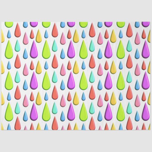 Kleurrijke traanval, regendruppelpatroon tissuepapier (Voorkant)