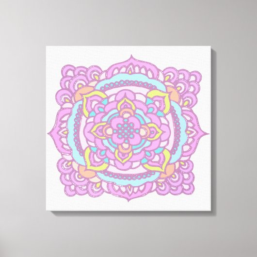 Kleurrijke Tracé Ornament Canvasprint Canvas Afdruk (Voorkant)