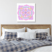 Kleurrijke Tracé Ornament Canvasprint Canvas Afdruk (Insitu (Slaapkamer))