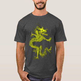 Kleurrijke traditionele Chinese draak in maan in b T-shirt