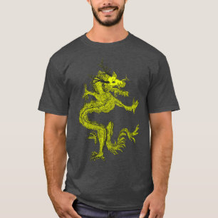 Kleurrijke traditionele Chinese draak in maan in b T-shirt