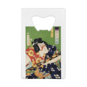kleurrijke traditionele Japanse Ukyio-e-sty Creditkaart Flessenopener (Achterkant)